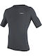 O'Neill Skins UPF 50+ Men Short Sleeve Sun Protection Shirt Grey