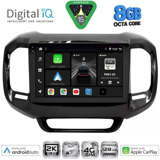 Digital IQ Car Audio System for Fiat Toro 2017 Bluetooth USB WiFi GPS Apple CarPlay Android Auto with 9" Touch Screen