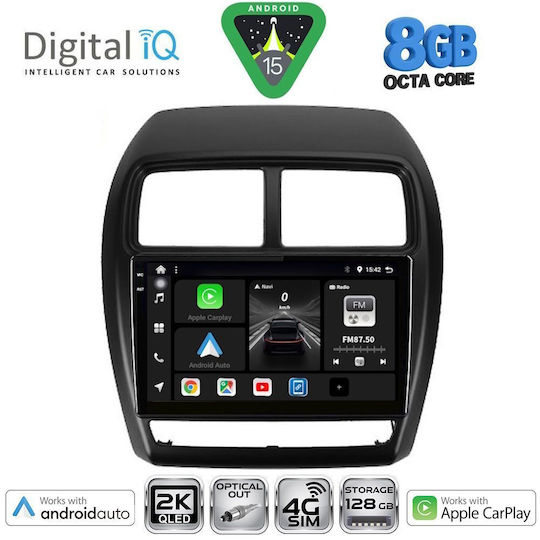 Digital IQ Car Audio System for Mitsubishi Asx 2020-2023 Bluetooth USB WiFi GPS Apple CarPlay Android Auto with 9" Touch Screen