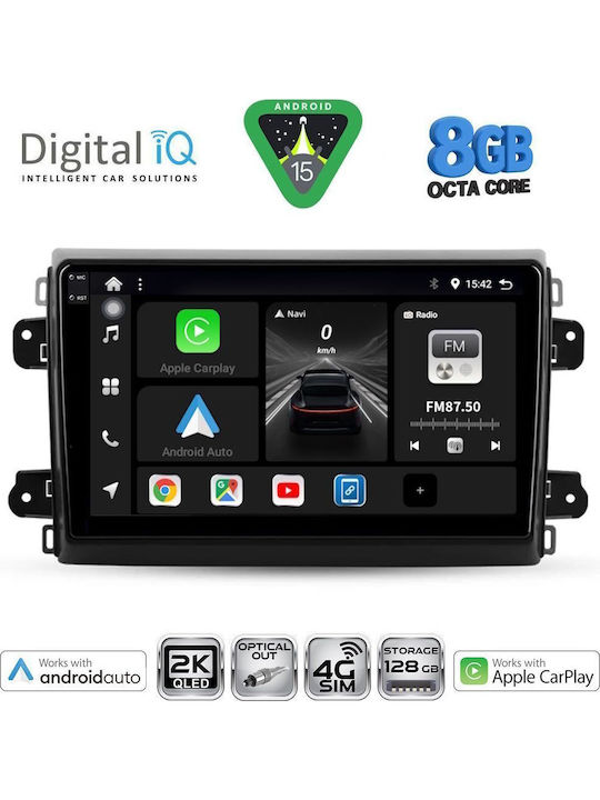 Digital IQ Car Audio System for Fiat Ducato 2021 (Bluetooth/USB/WiFi/GPS/Apple CarPlay/Android Auto) with 9" Touch Screen