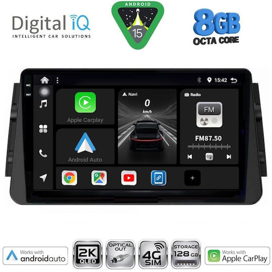 Digital IQ Ηχοσύστημα Αυτοκινήτου για Nissan Micra 2017 (Bluetooth/USB/WiFi/GPS/Apple-Carplay/Android-Auto) με Οθόνη Αφής 9"
