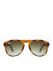 OJO Sunglasses Unisex Γυαλιά Ηλίου με Καφέ Ταρταρούγα Ξύλινο Σκελετό και Καφέ Φακό 18OPLS2217
