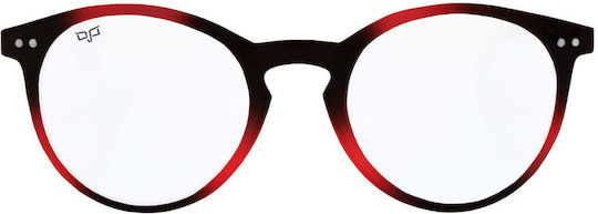 Round Reading Glasses Blue Block 1.75