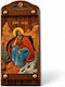 Hölzene Heiligenikone Prophet Elias 6x14cm