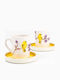 SteweHome Set Of Multicolour Ceramic Coffee Cups 4 Pieces
