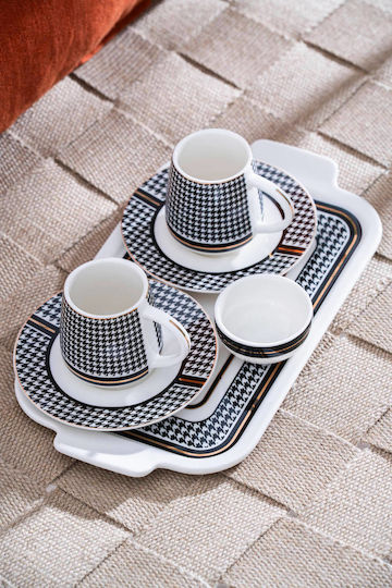 SteweHome Set Coffee Cups Made of Black Porcelain 100ml 2 Pieces