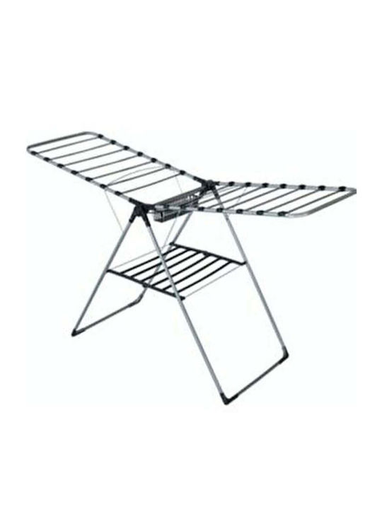 SteweHome Folding Floor Clothes Drying Rack Made of Plastic with Hanging Length 21m
