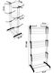 SteweHome Folding Floor Clothes Drying Rack Made of Metal with Hanging Length 25m