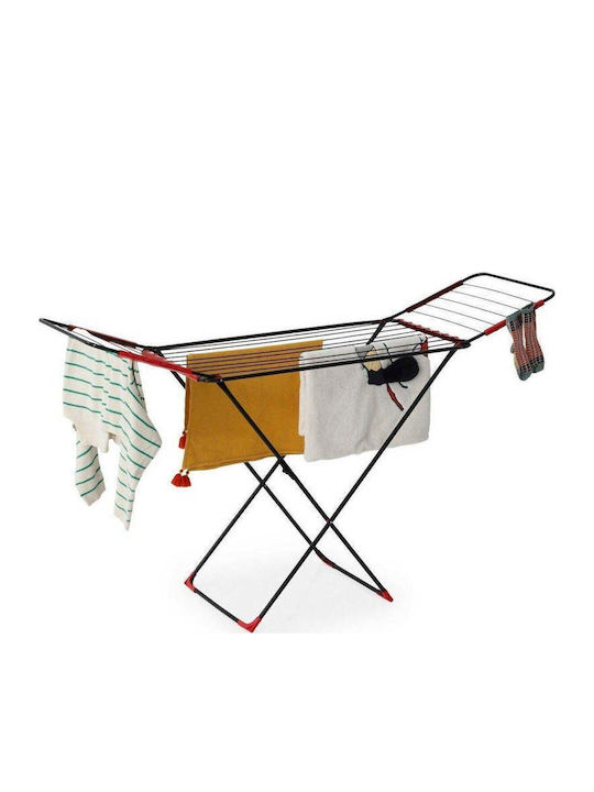 SteweHome Folding Floor Clothes Drying Rack Made of Metal with 20m Hanging Length
