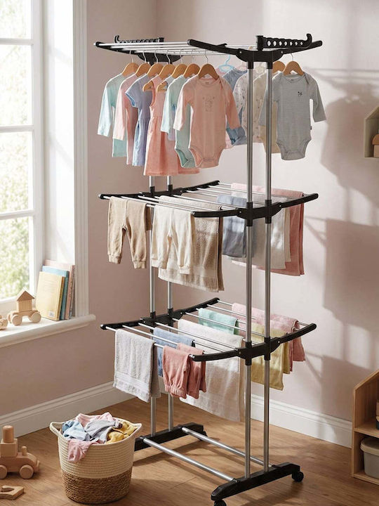 SteweHome Folding Floor Clothes Drying Rack from Metal