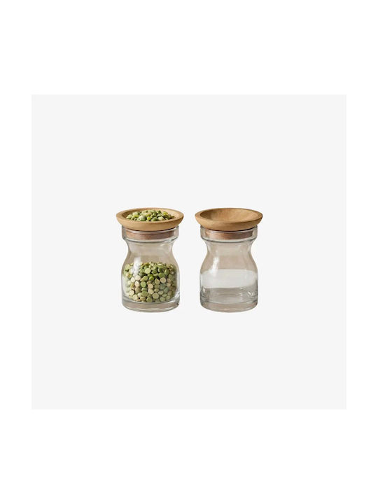 Phos & Gaia General Use Glass Transparent Vase with Lid