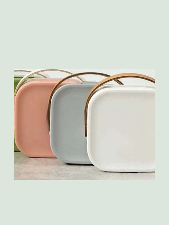 SteweHome Jewellery Box Travel Plastic White 9x9x4cm