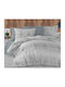 MayHome King Size Bed Sheets Set 260x240cm Grey 4 Pieces