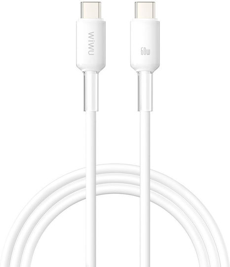 Wiwu USB 2.0 Cable USB-C Male - USB-C 60W White 2m