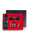 Base Men's Battery Watch with Black Leather Strap