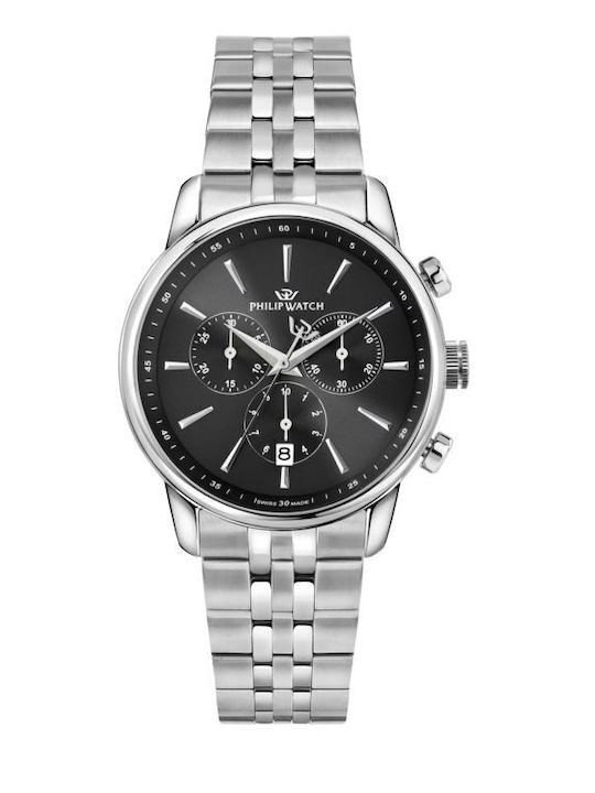 Philip Watch Ceas Bărbați 40mm Baterie Negru