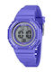Sector Digital Herrenuhr 40mm Batterie mit Lila Gummi Armband
