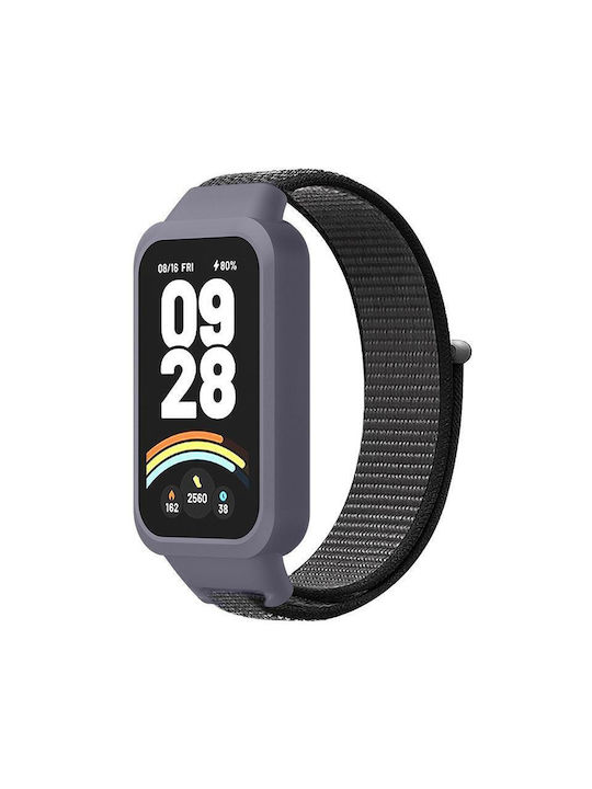 Strap Xiaomi Smart Band 9 Active Redmi Band 3 Nylon Plastic Cover Gray