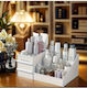 Stewehome Desktop Organizer Drawers Cosmetics Perfumes Lipsticks Jewelry White 25x15.5x11 Cm