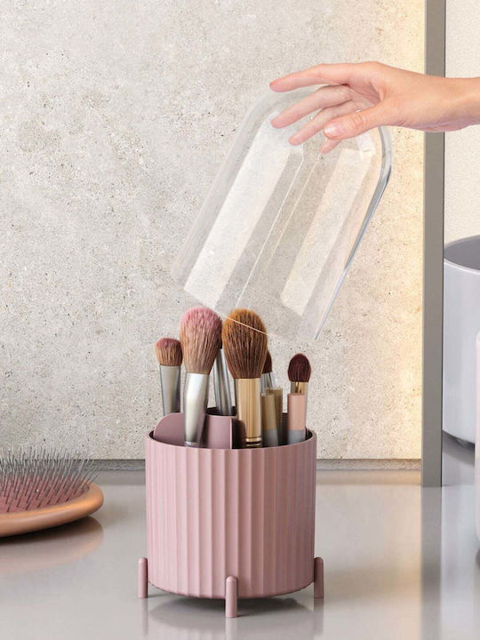 SteweHome Cosmetics Organization Box With Pink Dividers