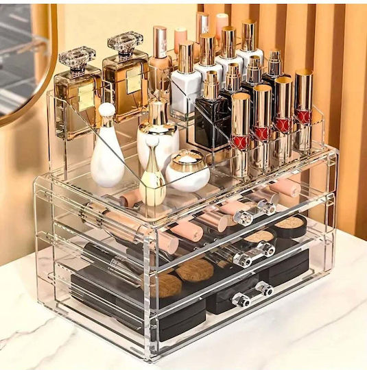 Stewehome Set Organizator 3 Sertare 16 Compartimente Machiaj Bijuterii Cosmetice Transparent Multicolor Stewehome Set Organizator 3 Sertare 16 Compartimente Machiaj Bijuterii Cosmetice Transparent Multicolor