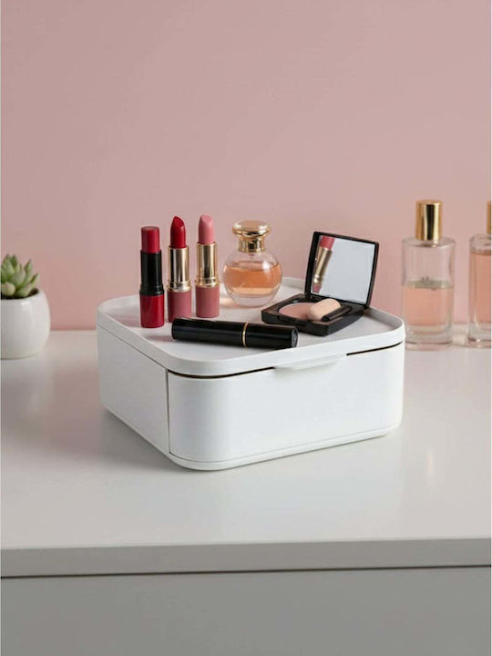 SteweHome Cosmetics Organizer with 1 Drawer White