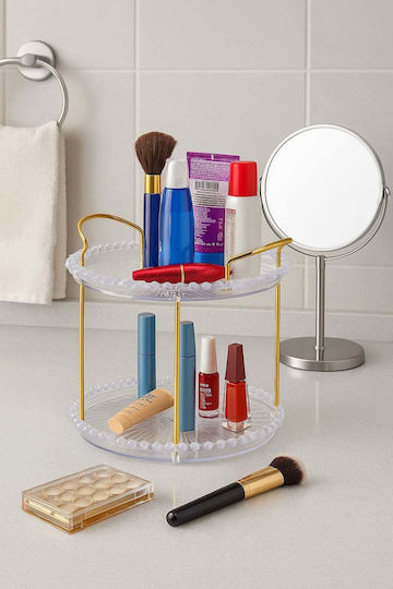 Stewehome Organizator Multifuncțional Pentru Baie Bijuterii Cosmetice 2 Niveluri Decorațiune Aurie Multicolor Stewehome Organizator Multifuncțional Pentru Baie Bijuterii Cosmetice 2 Niveluri Decorațiune Aurie Multicolor