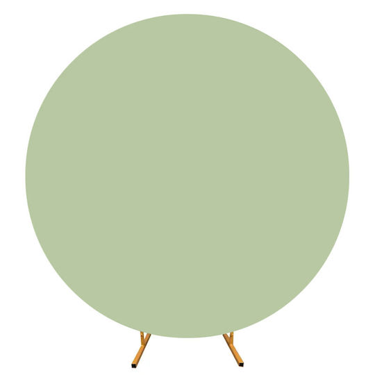 Double-sided Cover Round Balloon Arch Photo Wall 200 Cm Olive Green