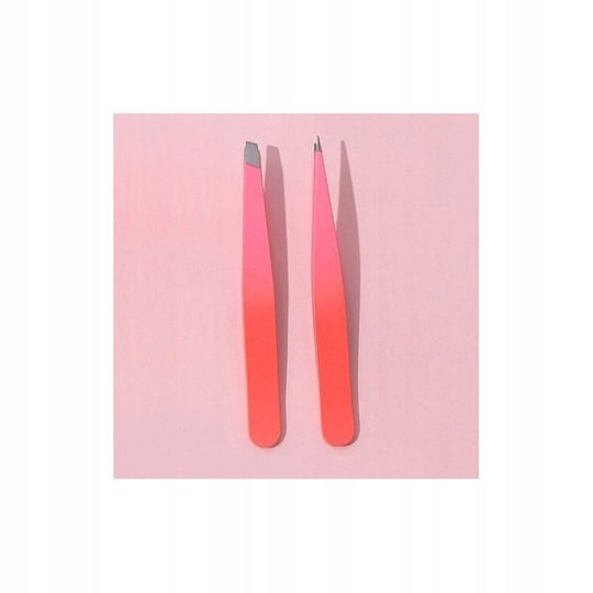 Ecarla Pinzetten Für Augenbrauen 2 Stück 9,5cm Ombre Koralle Ak14