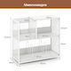 Costway White Turntable Stand 3 Levels Capacity Up to 300 Albums 3 Removable Dividers Jz10289wh