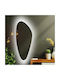SteweHome SteweHome Wandspiegel Ganzkörper Asymmetrisch mit Weißem Rahmen & LED Beleuchtung 135x60cm
