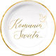 White Paper Plates Gold Edge Holy Communion Dove 18cm 6pcs