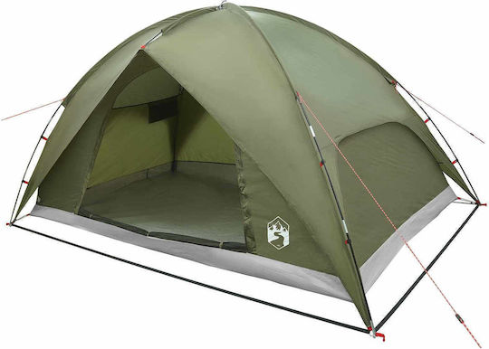 vidaXL Καλοκαιρινή Σκηνή Camping Igloo Πράσινη με Διπλό Πανί για 4 Άτομα 360x245x185εκ.