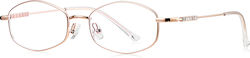 Techsuit Anti-blue Light Glasses Reflex Pc Ls501 Women Micro Rose Gold
