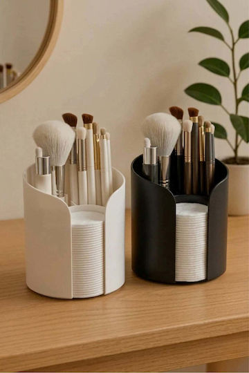 Stewehome Makeup Organization Set Brush Cotton Holder White