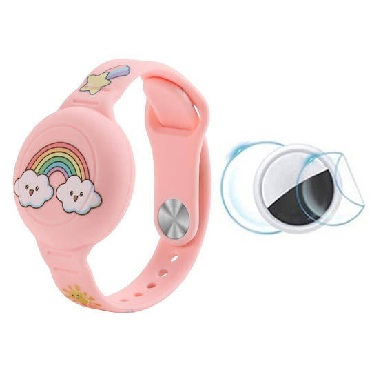 Cartoon Wrist Case Kids Airtag Rainbow Cloud Oem