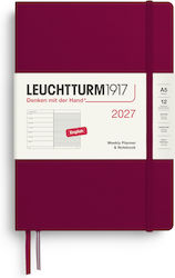Leuchtturm1917 Agenda A5 2027 Roșie Leuchtturm1917 Agenda A5 2027 Roșie