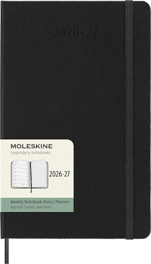 Moleskine Classic Planner 2026 2027 Weekly Notes 18 Month Black Large 13x21 Hard Cover 8056999279790