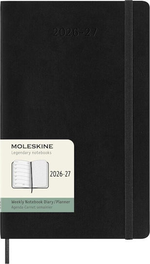 Moleskine Classic Planner 2026 2027 Weekly Notes 18 Month Black Large 13x21 Soft Cover 8056999279820