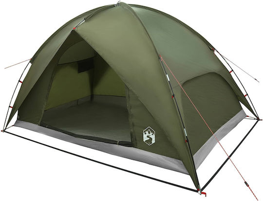 vidaXL Καλοκαιρινή Σκηνή Camping Igloo Πράσινη με Διπλό Πανί για 4 Άτομα 310x245x160εκ.