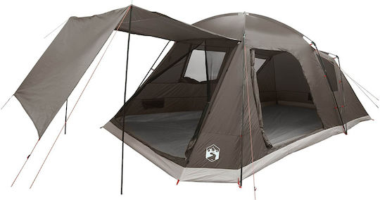 vidaXL Camping Tent Brown for 12 People 580x230x220cm