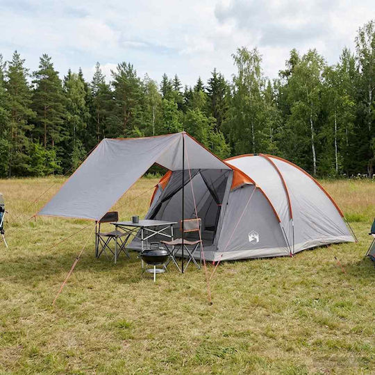 vidaXL Summer Camping Storage Tent Grey for 6 People 398x310x177cm