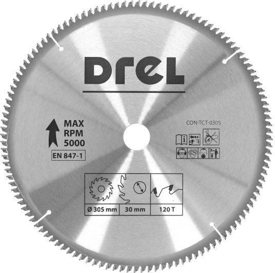 Drel Aluminum Cutting Disc With 120 Blades 305mm