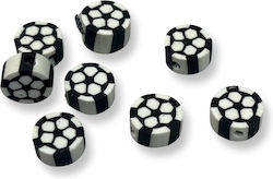 Fimo Bead Soccer Ball 10x5mm Hole 1.5mm Quantity 50 Pieces
