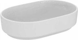 Ideal Standard I.life Einbau Badezimmerwaschbecken Porzellan 55x36x13cm Weiß Hochglanz