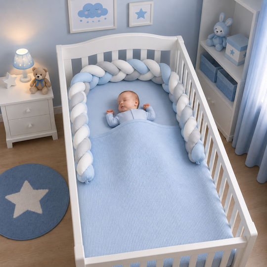 Kamtex Baby Πάντα Πλεξούδα Εσωτερική Σιέλ 20x220cm Kamtex Baby Πάντα Πλεξούδα Εσωτερική Σιέλ 20x220cm
