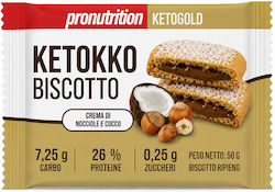 Κετο Μπισκοτο Nocarbo Καρύδα & Φουντούκι 50g Pronutrition