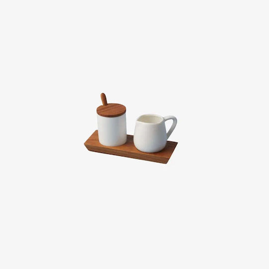 Phos & Gaia Wooden Brown Serving Milk Jug