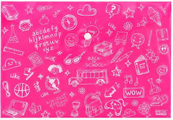 Fascicul Cu Buton Roz A4 Doodle Bag