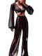 Woman's Fashion Women's Beachwear Pants in Black Colour K-35